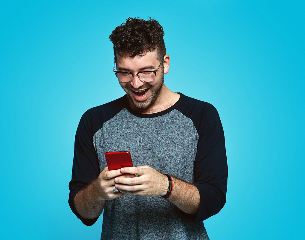 Man using phone