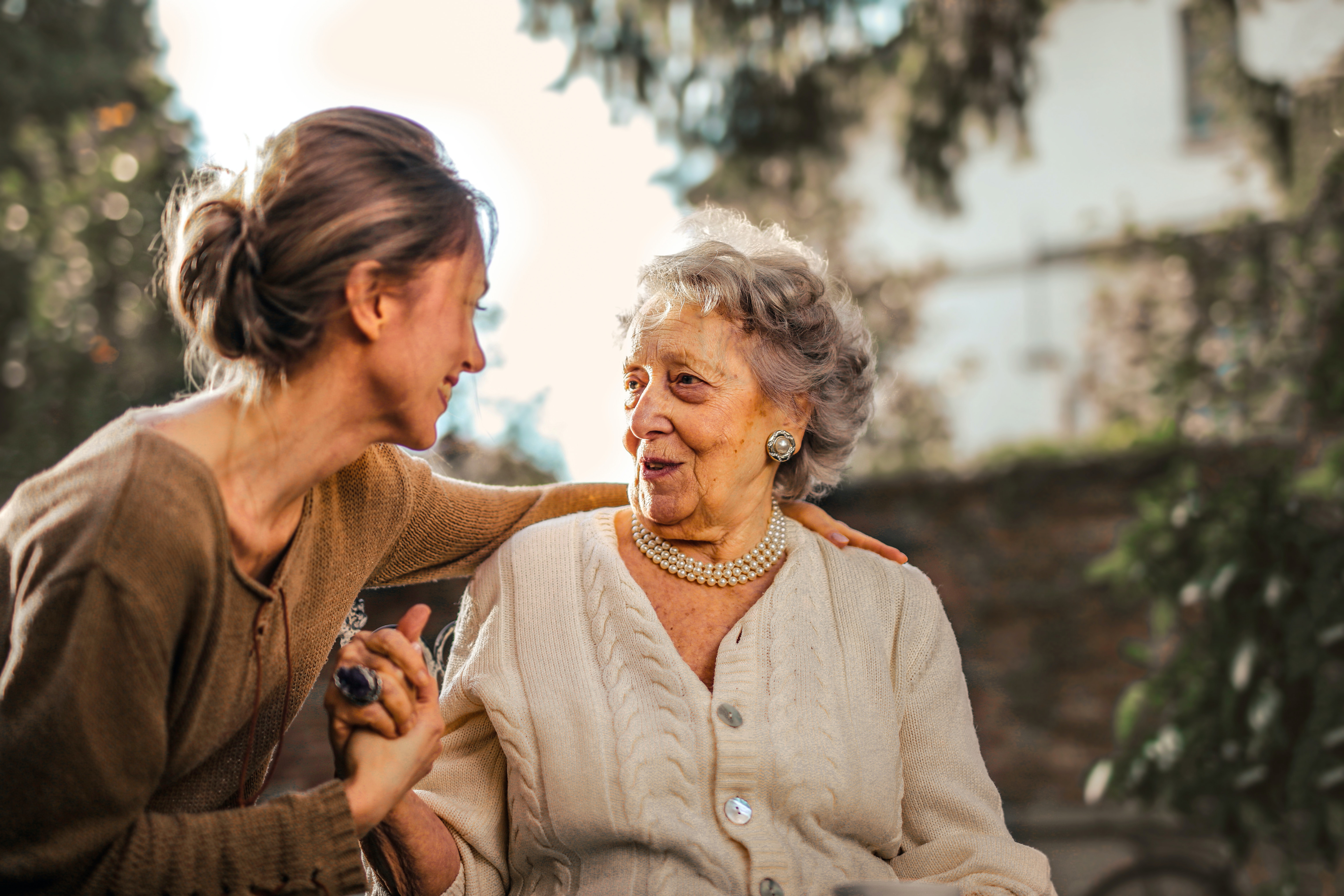 older woman and daughter.