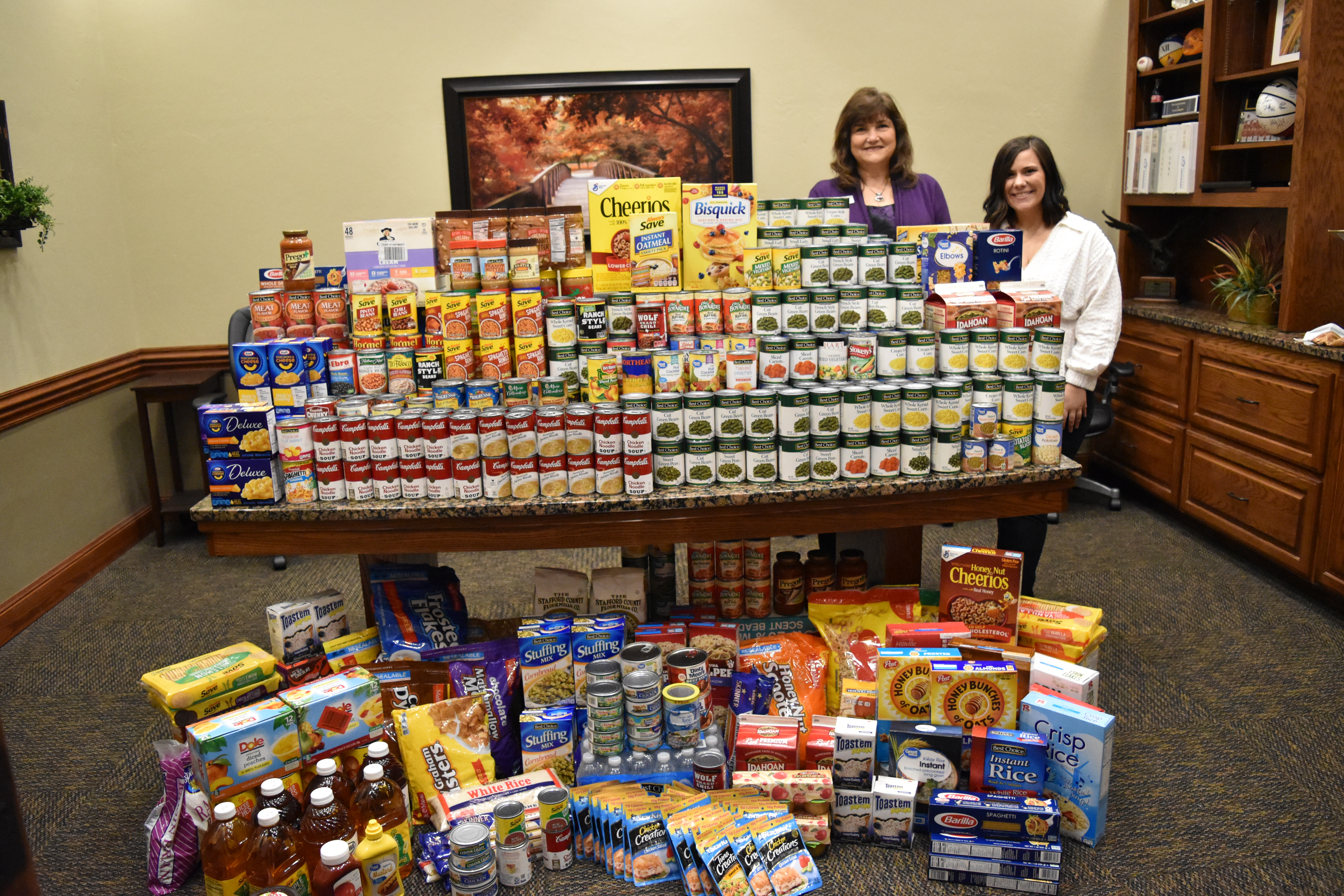 Local food drive donations