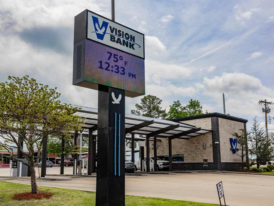 Motor Bank Exterior Message Board