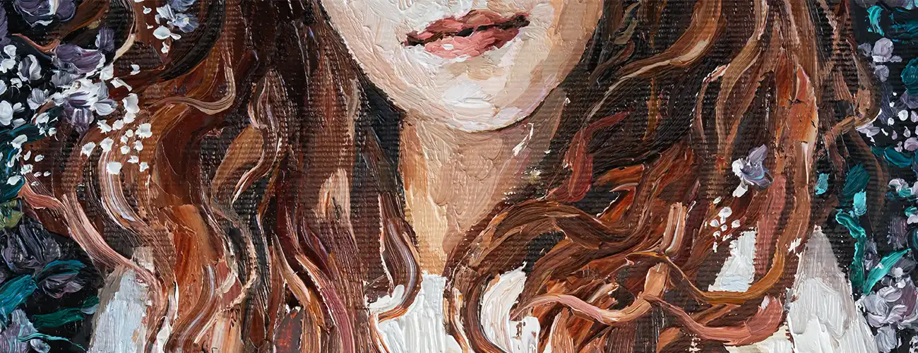 painting of womans face