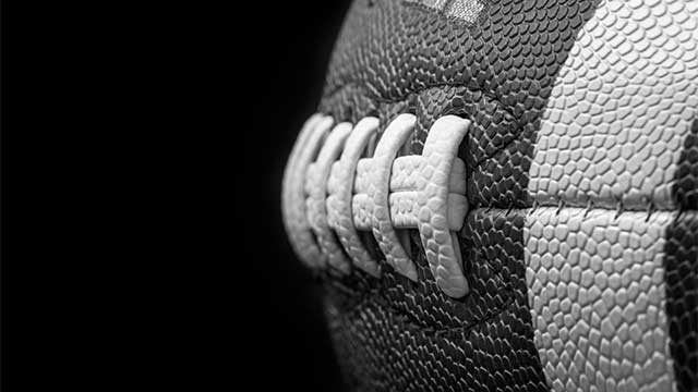 black and white picture football