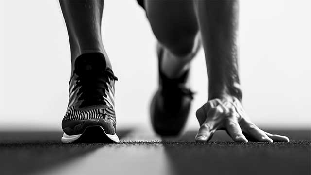 track and field black and white