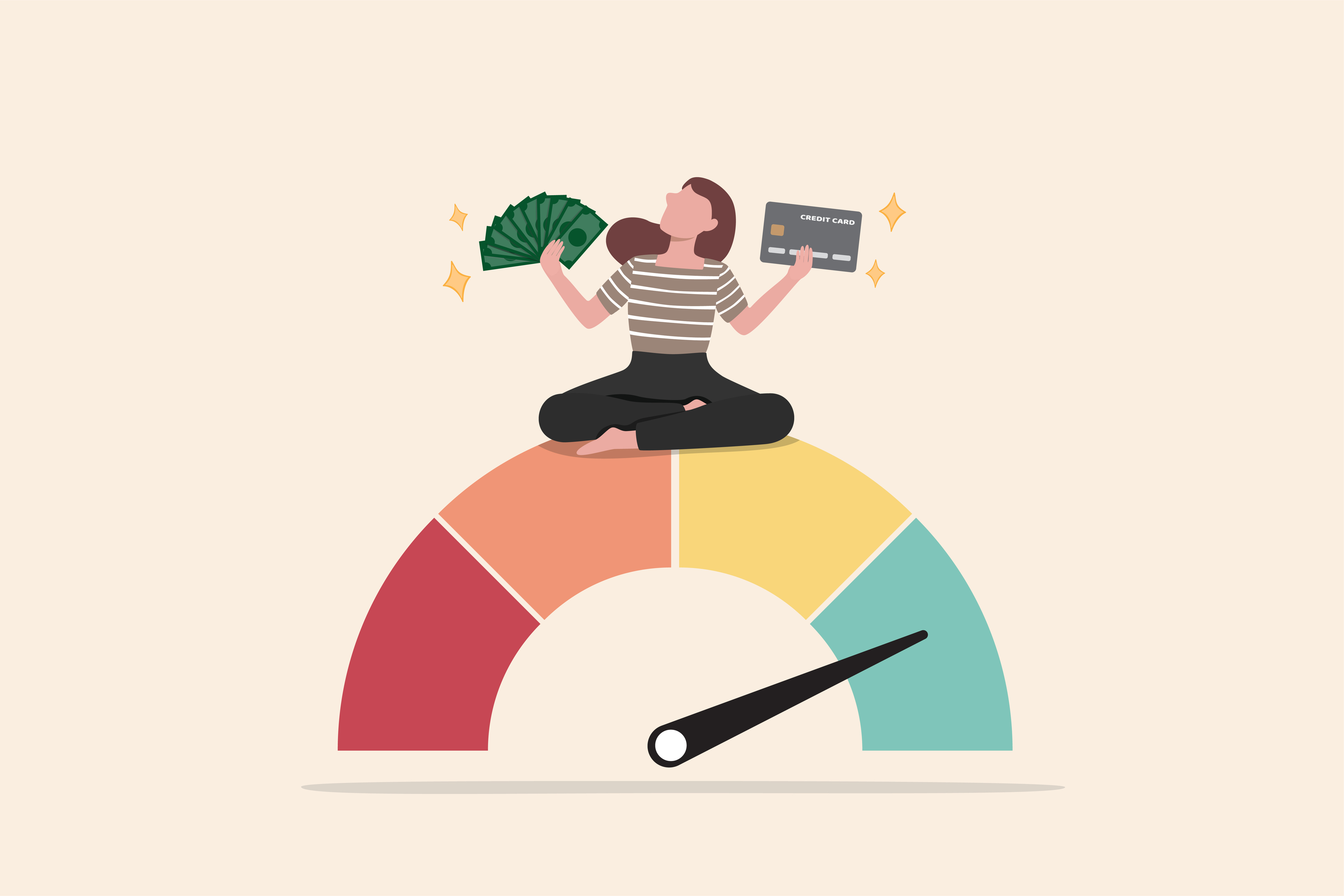 Graphic of person maximizing savings
