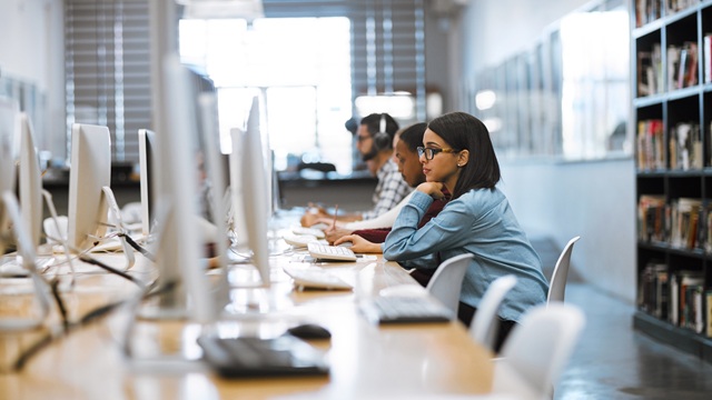 People in a computer lab